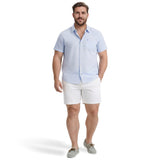 BIG & TALL DOCKSIDE CHAMBRAY S/S SHIRT - BLUE REVIVAL