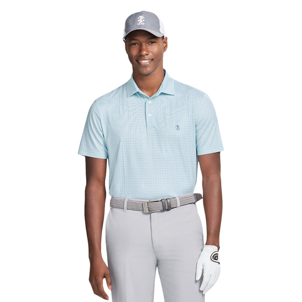 GOLF SWINGFLEX ELITE PRINTED POLO - TANAGER TURQUOISE – IZOD