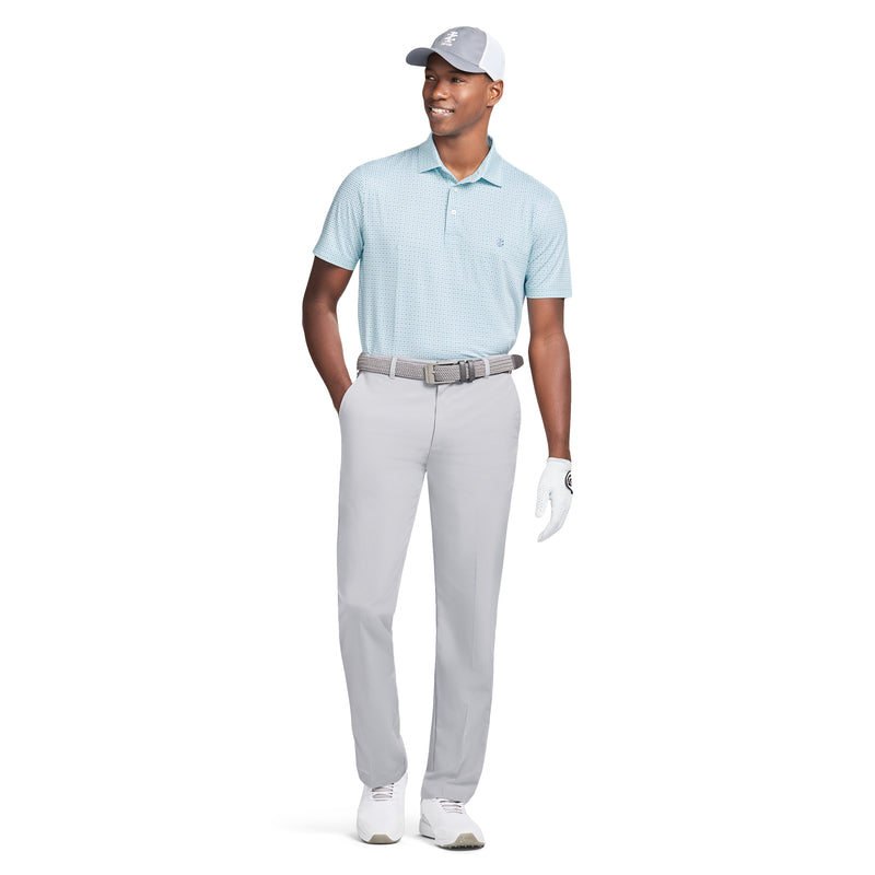 GOLF SWINGFLEX ELITE PRINTED POLO - TANAGER TURQUOISE – IZOD