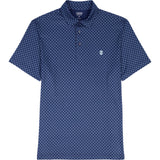GOLF SWINGFLEX ELITE PRINTED POLO - MEDIEVAL BLUE