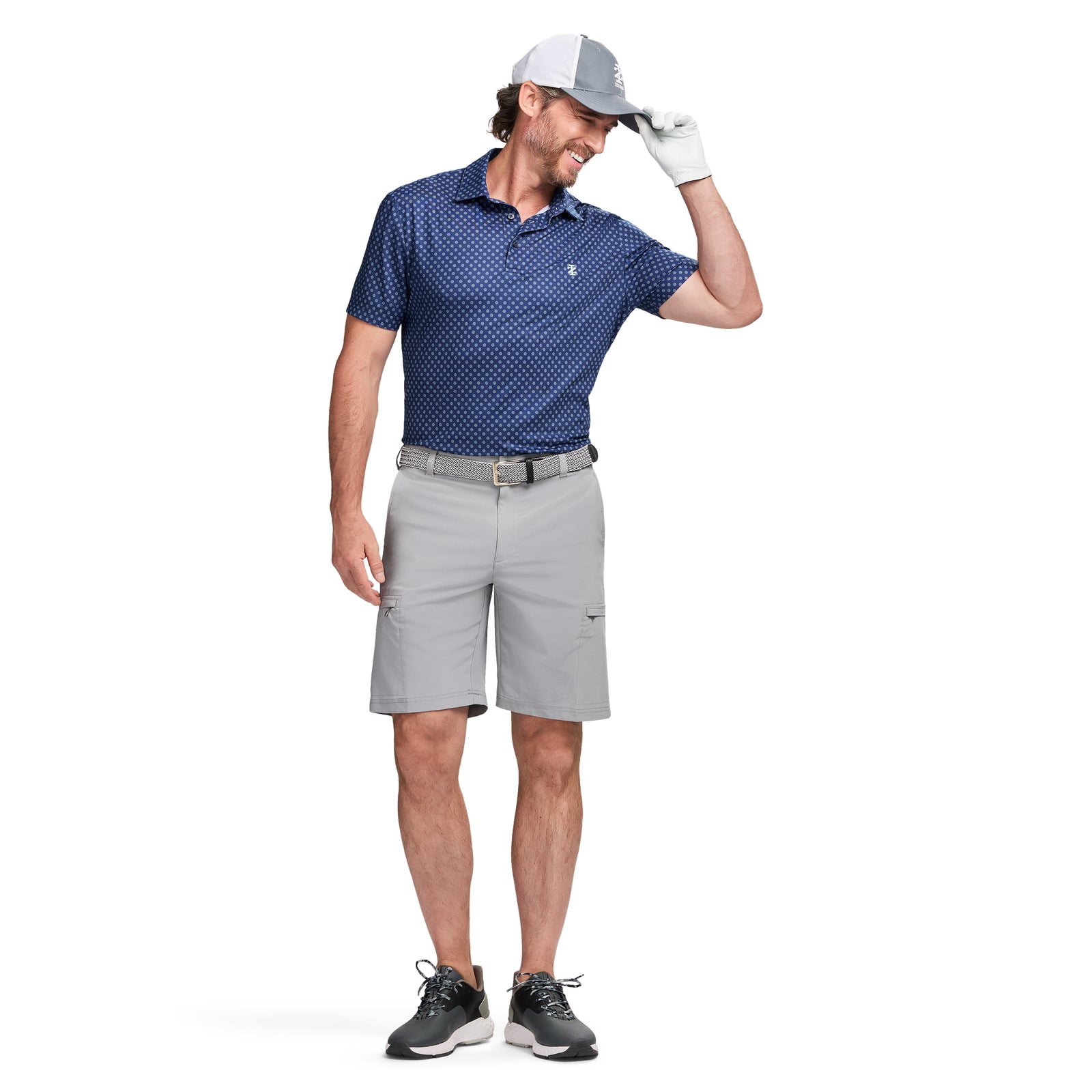 Golf Swingflex Elite Printed Polo - Medieval Blue – IZOD