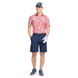 GOLF SWINGFLEX ELITE PRINTED POLO - ROSE OF SHARON