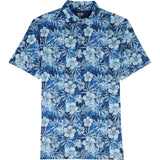 GOLF SWINGFLEX ELITE PRINTED POLO - TANAGER TURQUOISE