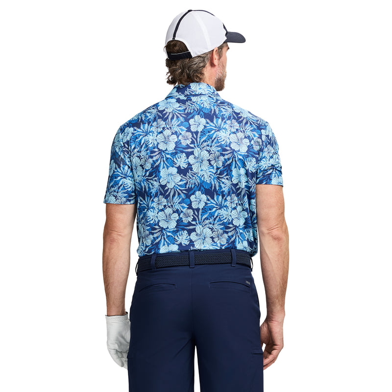 GOLF SWINGFLEX ELITE PRINTED POLO - TANAGER TURQUOISE – IZOD