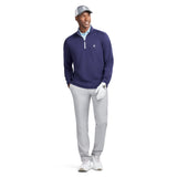 GOLF SWINGFLEX MESH QUARTER ZIP - MEDIEVAL BLUE