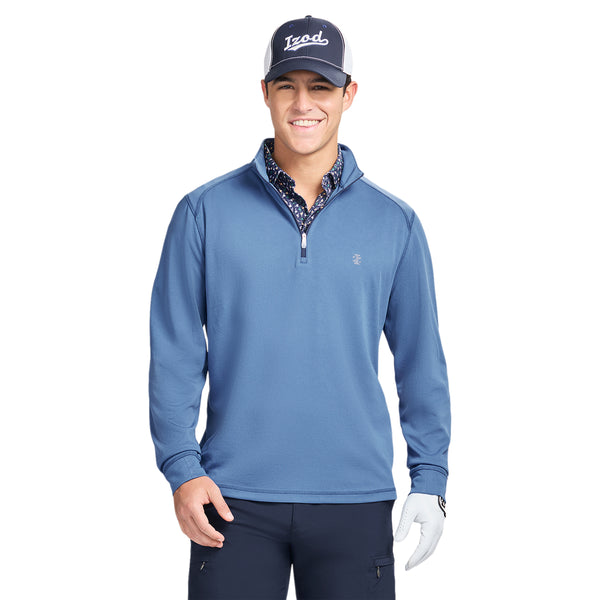 GOLF SWINGFLEX MESH 1/4 ZIP - BRIGHT COBALT – IZOD