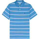 BIG & TALL ADVANTAGE PERFORMANCE STRIPED POLO - LAPIS BLUE