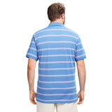 BIG & TALL ADVANTAGE PERFORMANCE STRIPED POLO - LAPIS BLUE