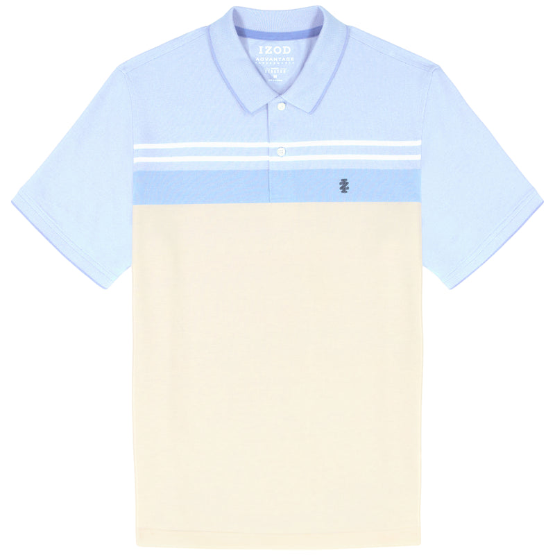 ADVANTAGE PERFORMANCE STRIPED POLO - CORNFLOWER BLUE – IZOD
