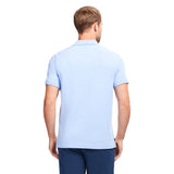 ADVANTAGE PERFORMANCE STRIPED POLO - CORNFLOWER BLUE
