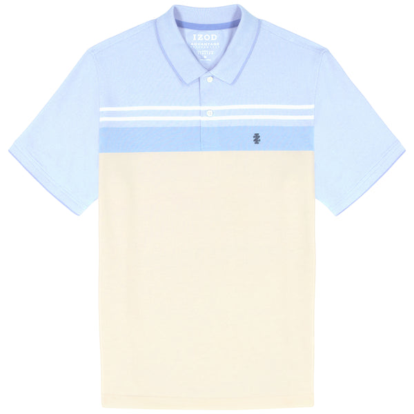 ADVANTAGE PERFORMANCE STRIPED S/S POLO - CORNFLOWER BLUE – IZOD