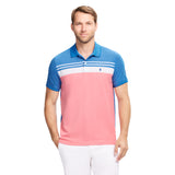 ADVANTAGE PERFORMANCE STRIPED POLO - LAPIS BLUE