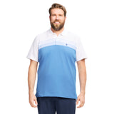 BIG & TALL ADVANTAGE PERFORMANCE STRIPED POLO - BRIGHT WHITE
