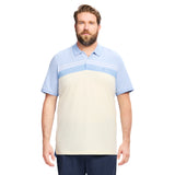 BIG & TALL ADVANTAGE PERFORMANCE STRIPED POLO - CORNFLOWER BLUE