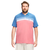 BIG & TALL ADVANTAGE PERFORMANCE STRIPED POLO - LAPIS BLUE