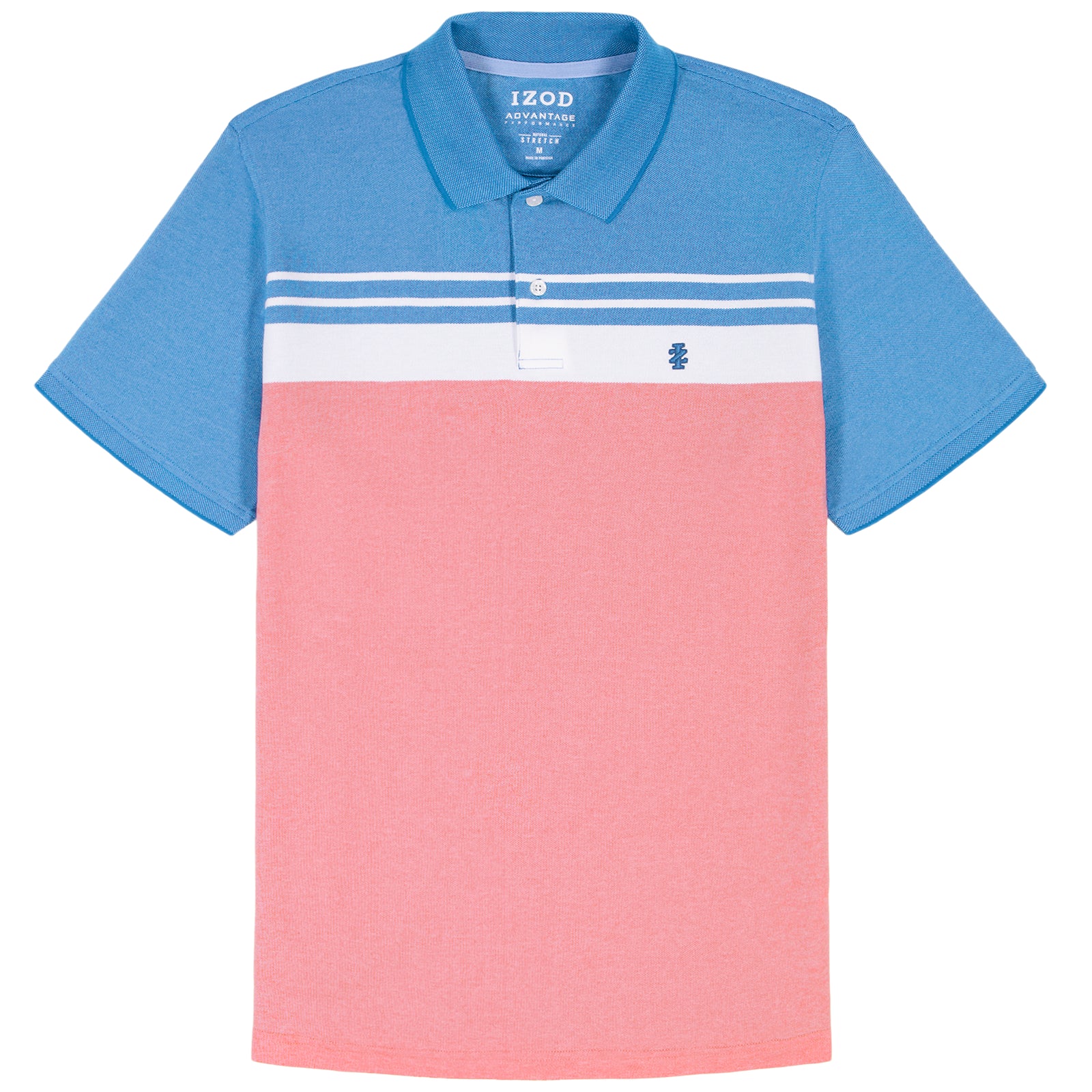 BIG & TALL ADVANTAGE PERFORMANCE STRIPED POLO - LAPIS BLUE – IZOD