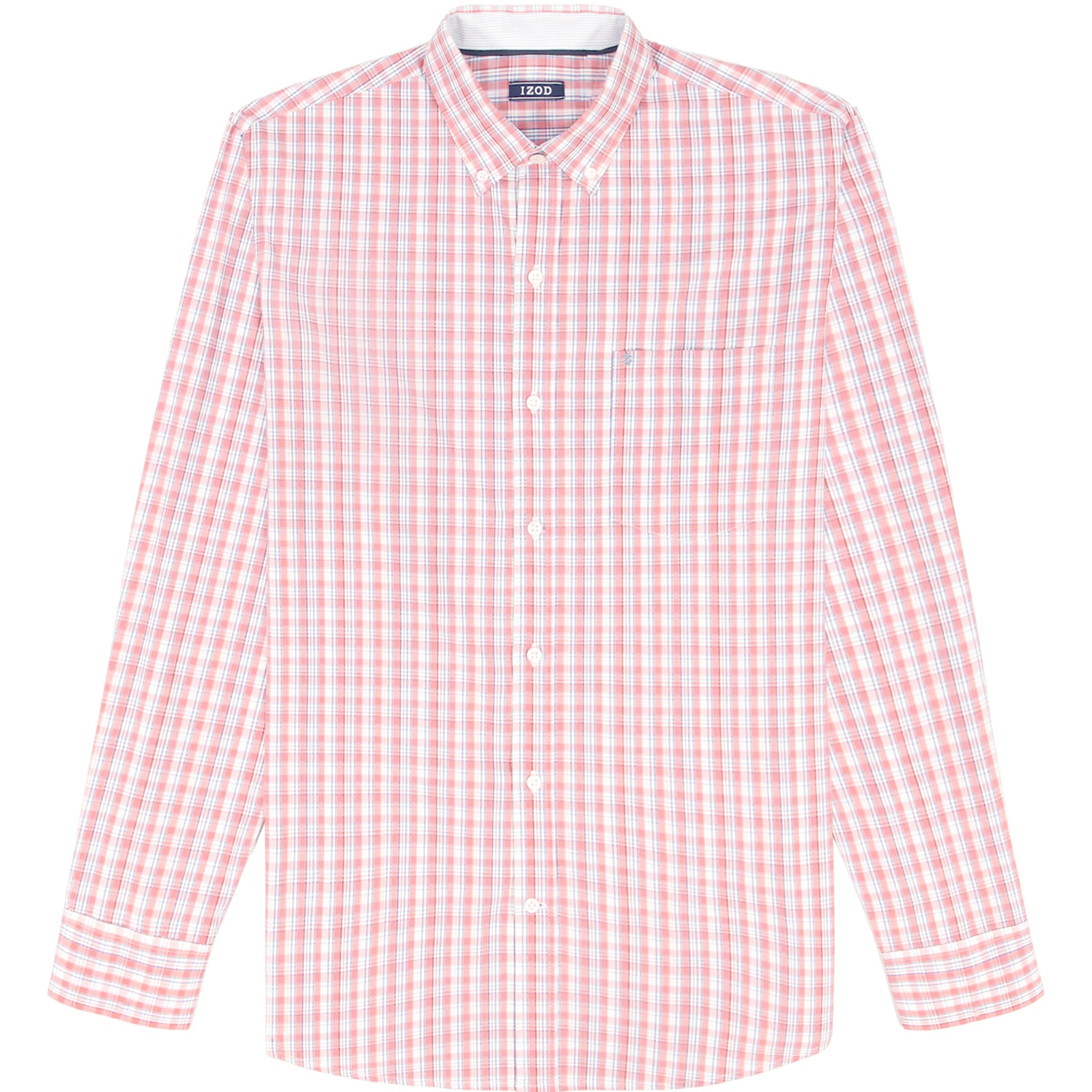 pink plaid dress shirt Quattro Flex Dress Shirt with Semi-Spread Collar Pink Gingham S / Pink Gingham
