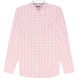 PERFORMANCE COMFORT L/S PLAID SHIRT - CORAL ROSE