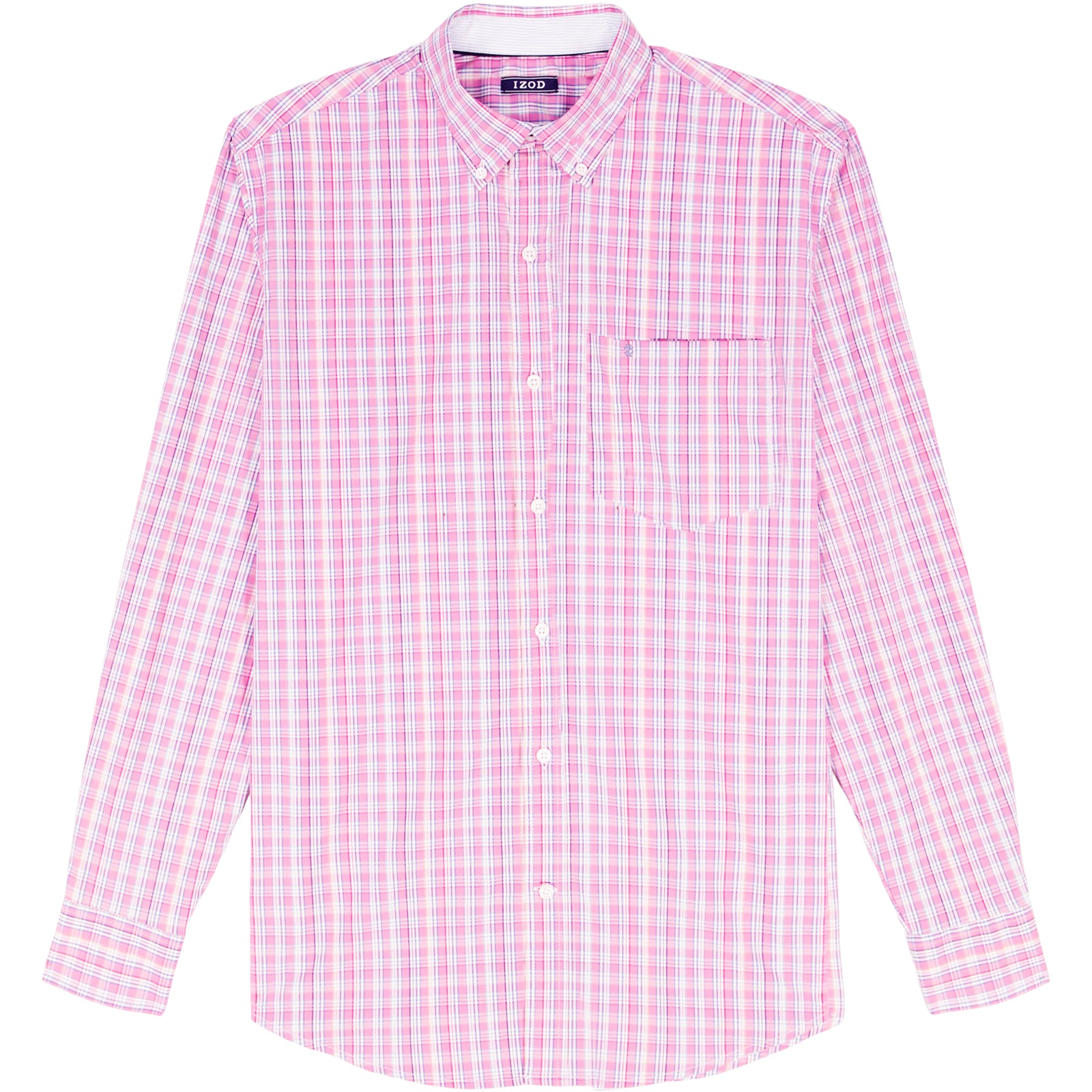 mens pink button down dress shirt Big & Tall Performance Comfort L/S Shirt - Izod Sportswear - Pink Lemonade