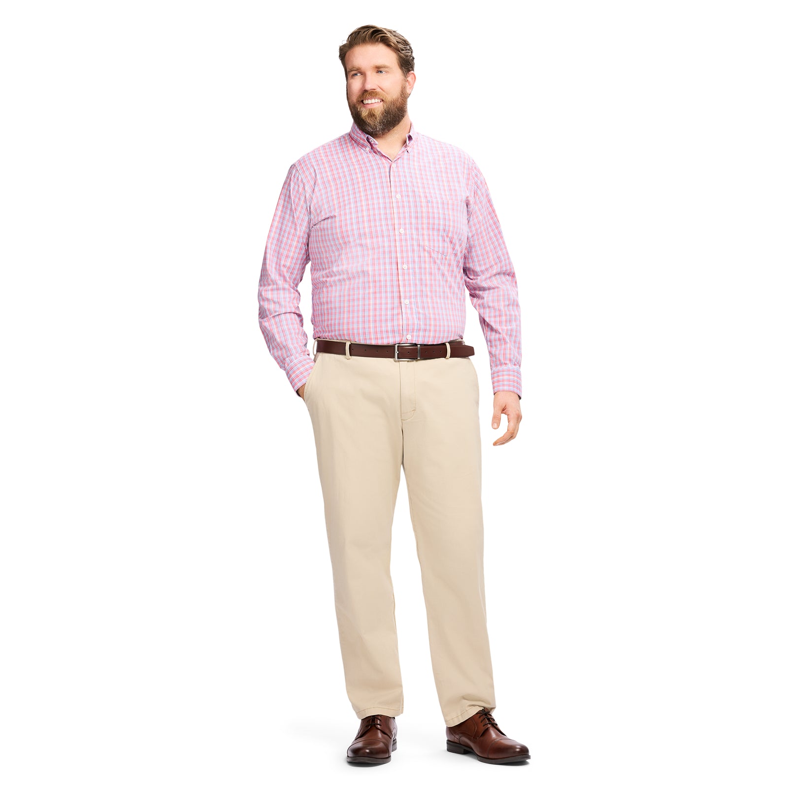Big & Tall Performance Comfort L/S Shirt - Pink Lemonade – IZOD