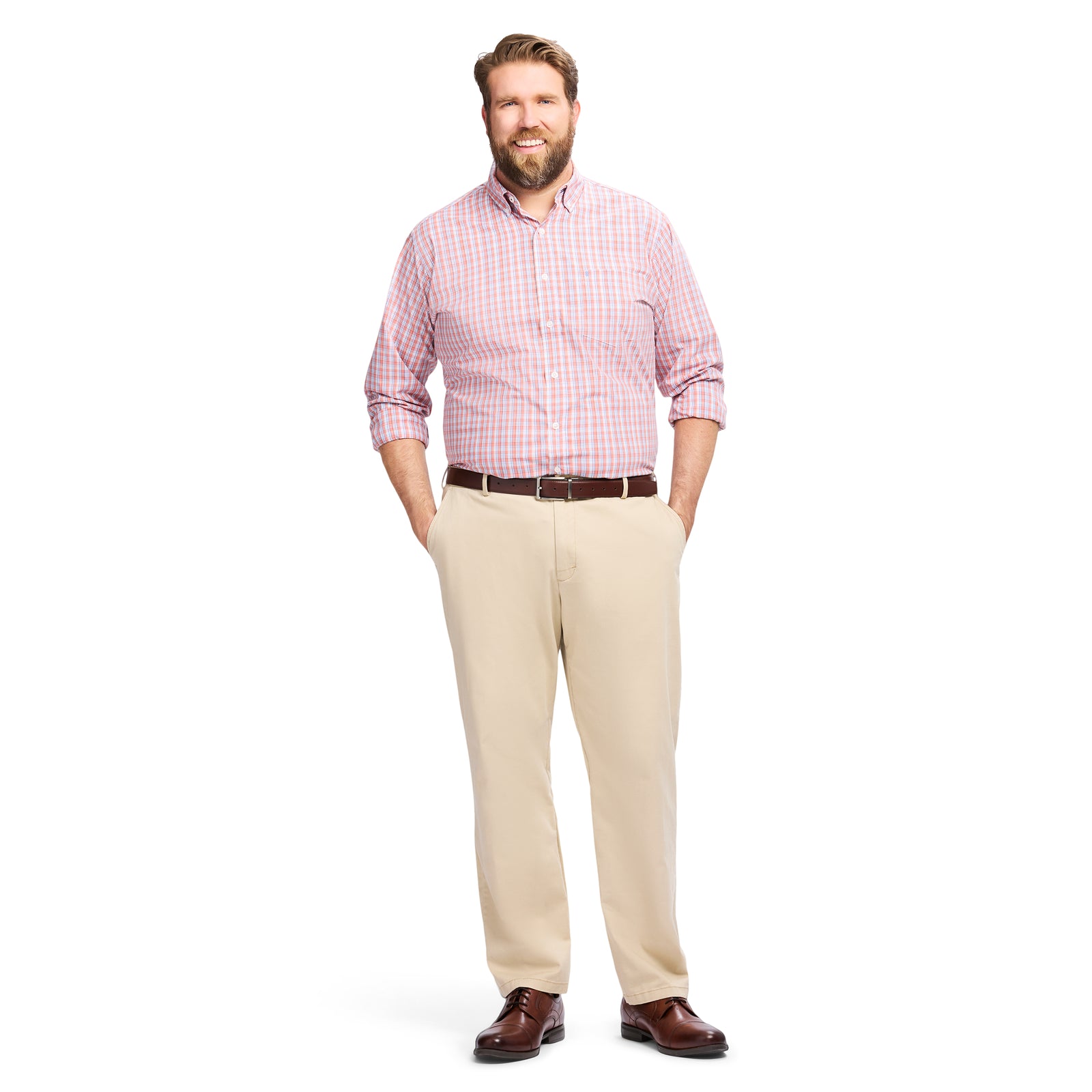 Big & Tall Performance Comfort L/S Shirt - Coral Rose – IZOD