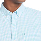 PERFORMANCE COMFORT L/S PLAID SHIRT - MILKY BLUE