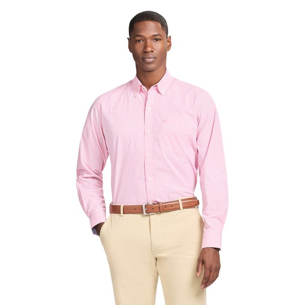 Performance Comfort L/S Plaid Shirt - Pink Lemonade – IZOD