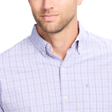 PERFORMANCE COMFORT L/S PLAID SHIRT - PASTEL LILAC