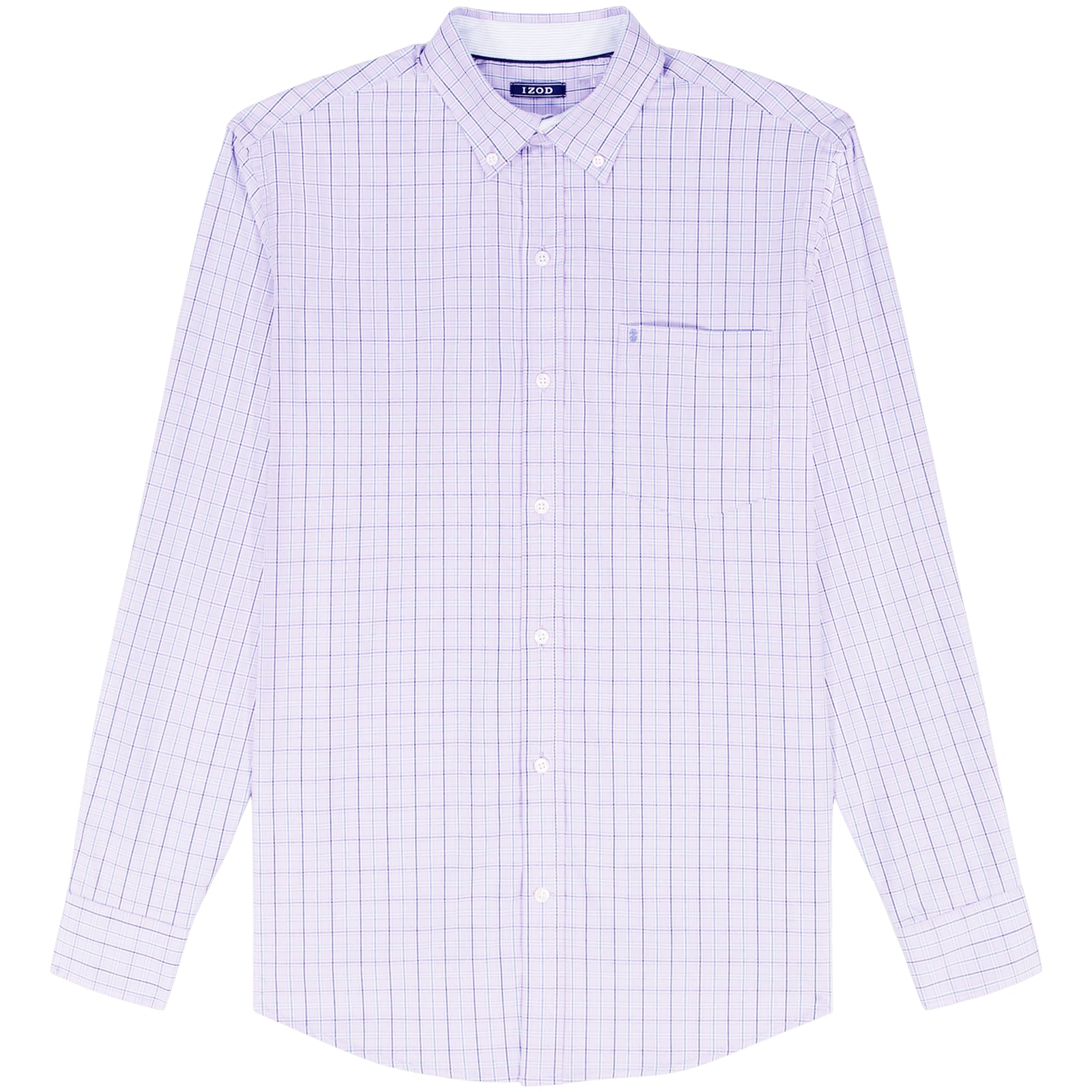 Big & Tall Performance Comfort L/S Plaid Shirt - Pastel Lilac – IZOD