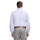 BIG & TALL PERFORMANCE COMFORT L/S PLAID SHIRT - PASTEL LILAC