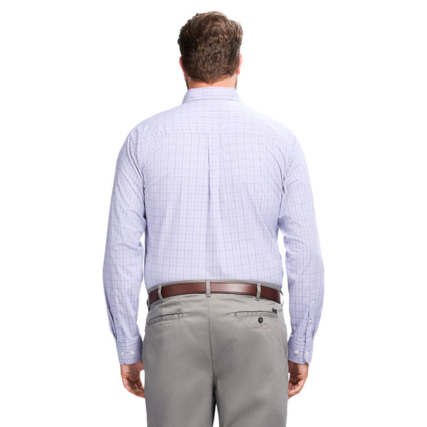 Big & Tall Performance Comfort L/S Plaid Shirt - Pastel Lilac – IZOD