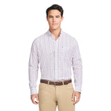 PERFORMANCE COMFORT L/S PLAID SHIRT - FANDANGO PINK