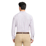 PERFORMANCE COMFORT L/S PLAID SHIRT - FANDANGO PINK