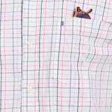 PERFORMANCE COMFORT L/S PLAID SHIRT - FANDANGO PINK