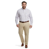 BIG & TALL PERFORMANCE COMFORT L/S PLAID SHIRT - FANDANGO PINK