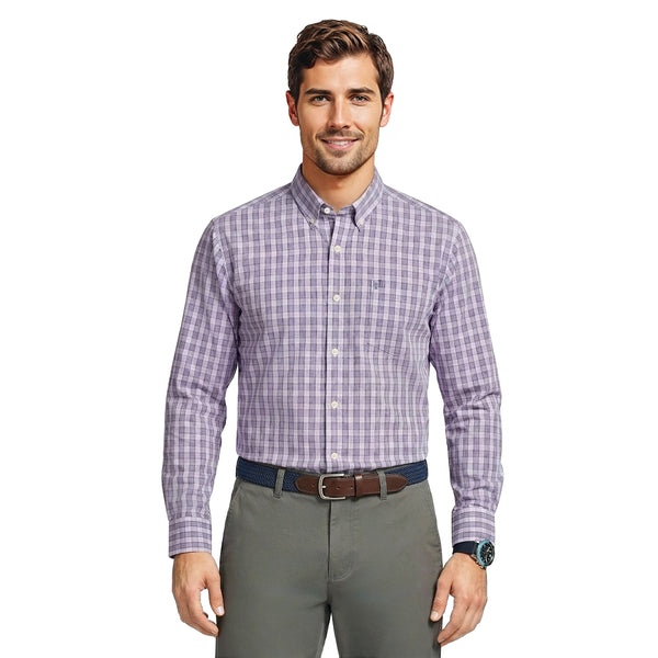 Performance Comfort L/S Plaid Shirt - English Lavender – IZOD