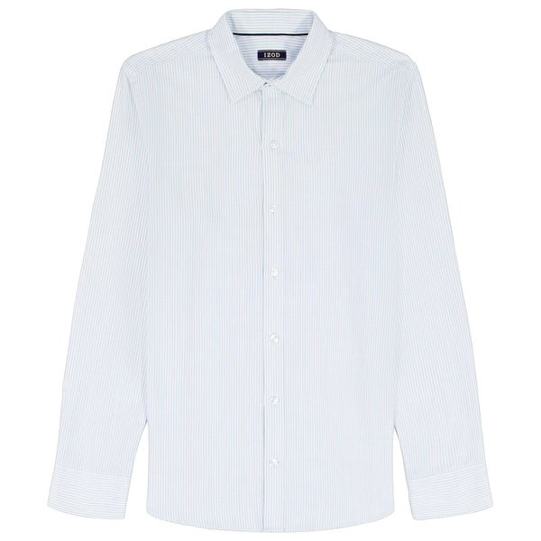 LUXURY SPORT L/S STRIPED SHIRT - WASABI – IZOD