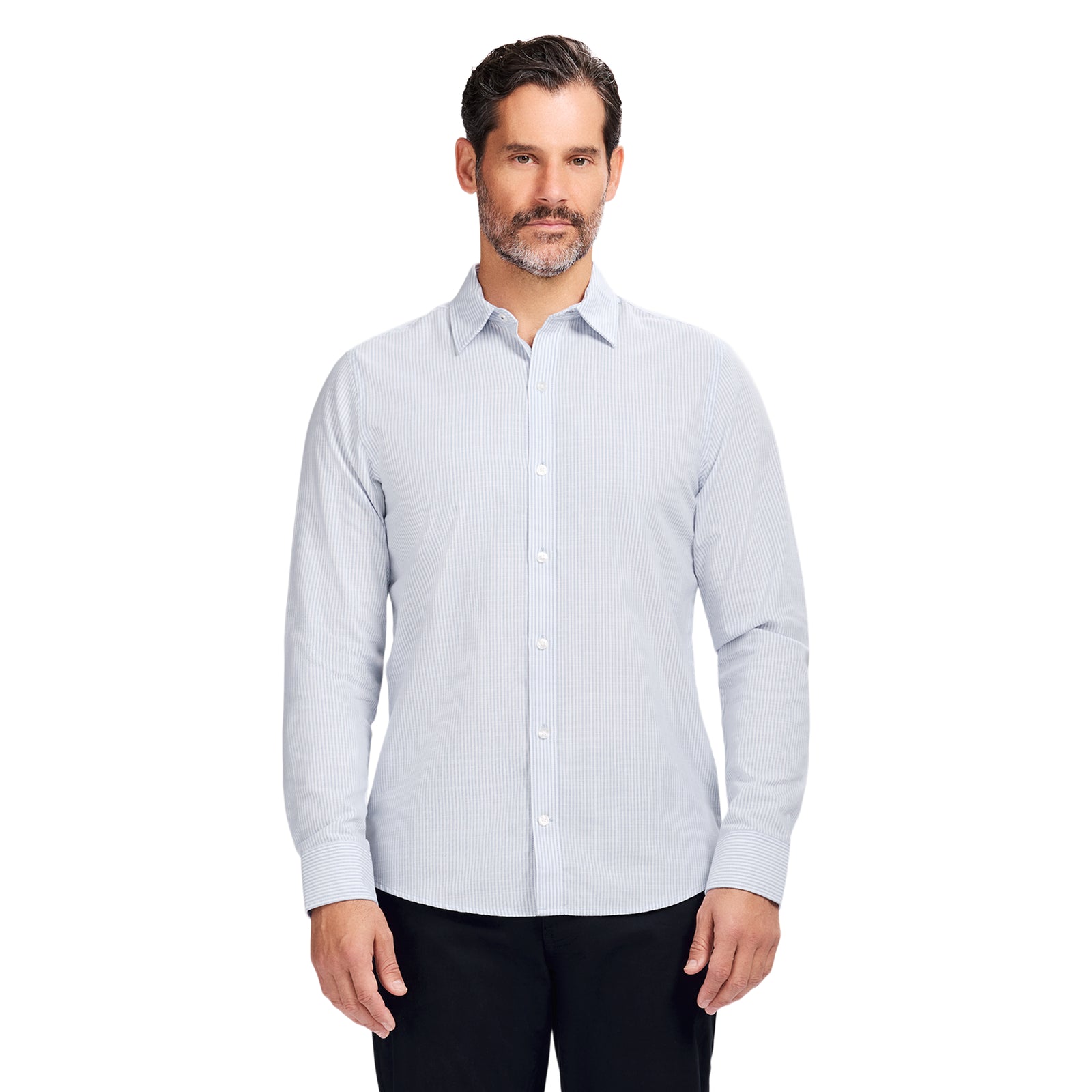 Luxury Sport L/S Striped Shirt - Placid Blue – IZOD