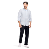 LUXURY SPORT L/S STRIPED SHIRT - PLACID BLUE