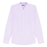 BIG & TALL LUXURY SPORT L/S STRIPED SHIRT - PASTEL LILAC
