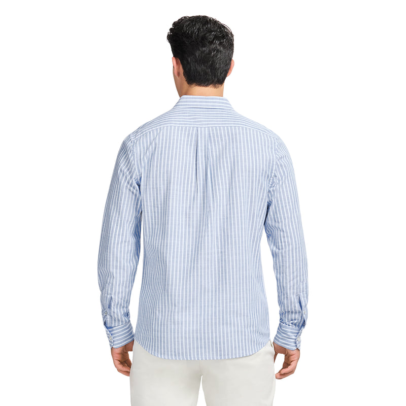 Luxury Sport L/S Striped Shirt - IZOD Sportswear - REGATTA - S