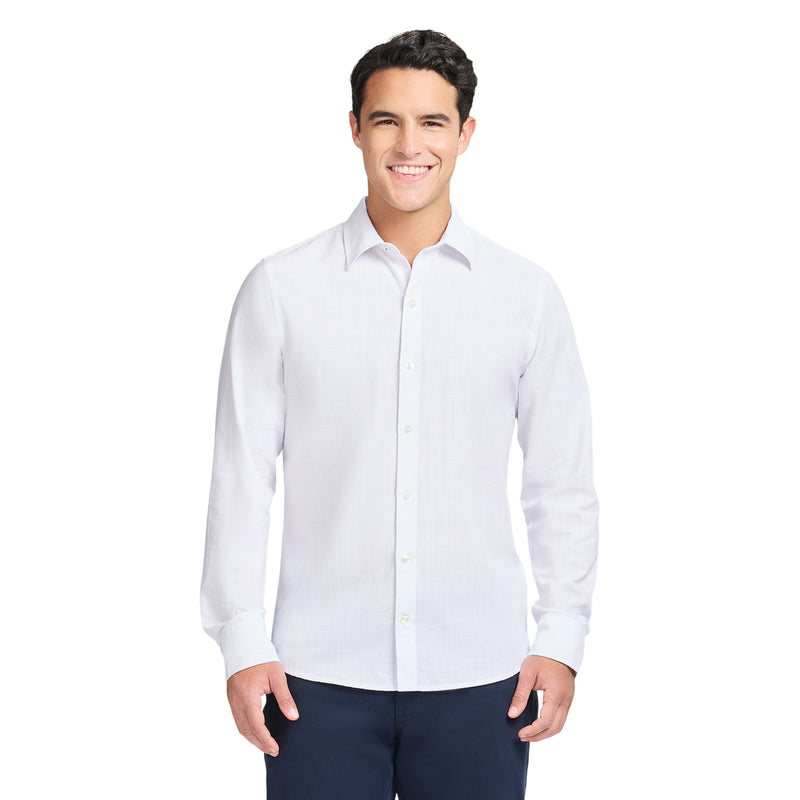 fitted lace wedding dress All-Over Stretch L/S Tartan Button-Down Dress Shirt - Izod Sportswear main image 0
