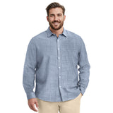 BIG & TALL LUXURY SPORT L/S SHIRT - TWILIGHT BLUE