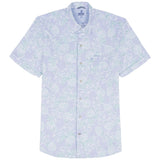 DOCKSIDE CHAMBRAY S/S PRINTED SHIRT - CHAMBRAY BLUE