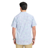 DOCKSIDE CHAMBRAY S/S PRINTED SHIRT - CHAMBRAY BLUE