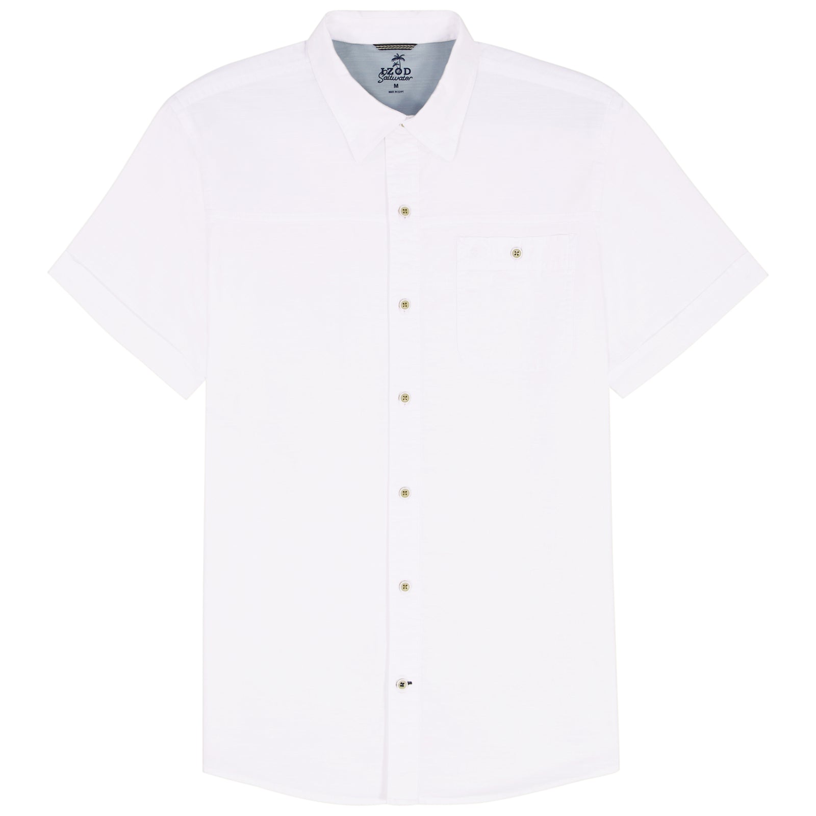 DOCKSIDE CHAMBRAY S/S SHIRT - BRIGHT WHITE – IZOD