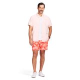 DOCKSIDE CHAMBRAY S/S SHIRT - PEACH COBBLER