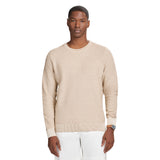 HONEYCOMB CREW NECK SWEATER - ROCK HTHR