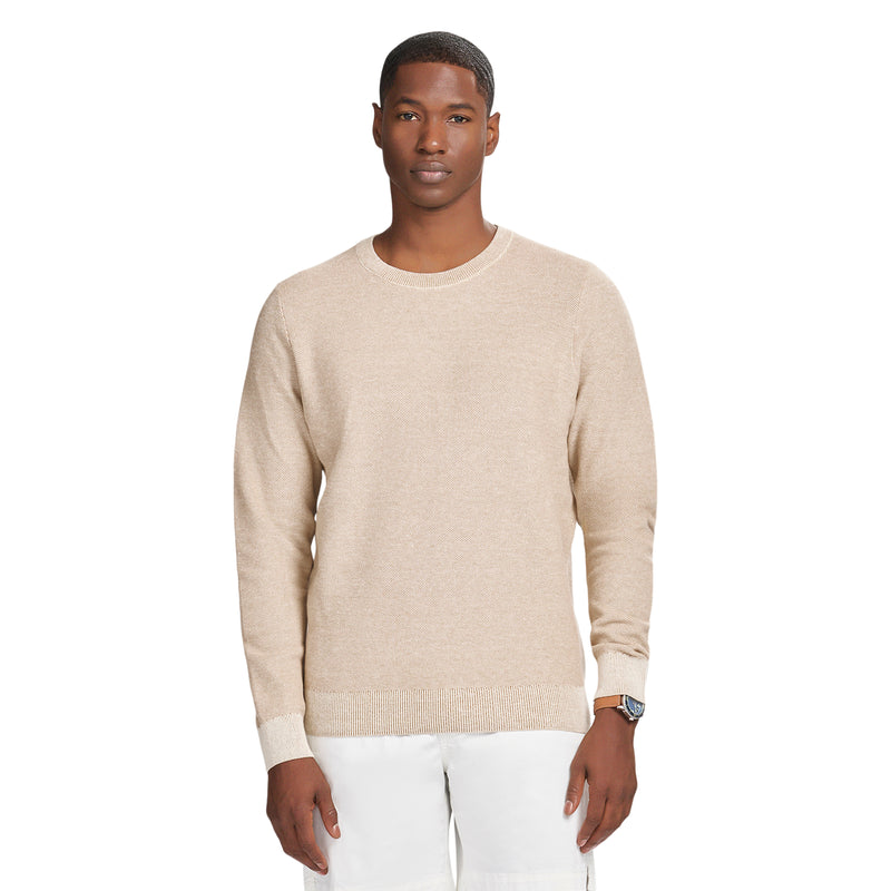 HONEYCOMB CREW NECK SWEATER - ROCK HTHR – IZOD
