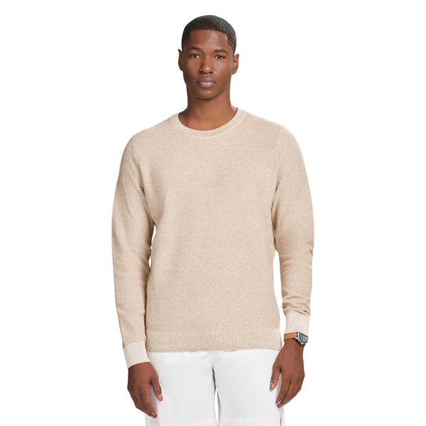 HONEYCOMB CREW NECK SWEATER - ROCK HTHR – IZOD